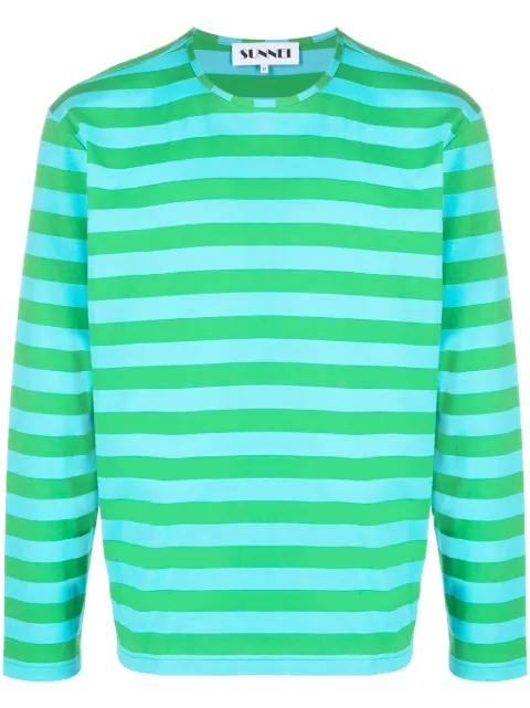 Sunnei long-sleeve striped T-shirt