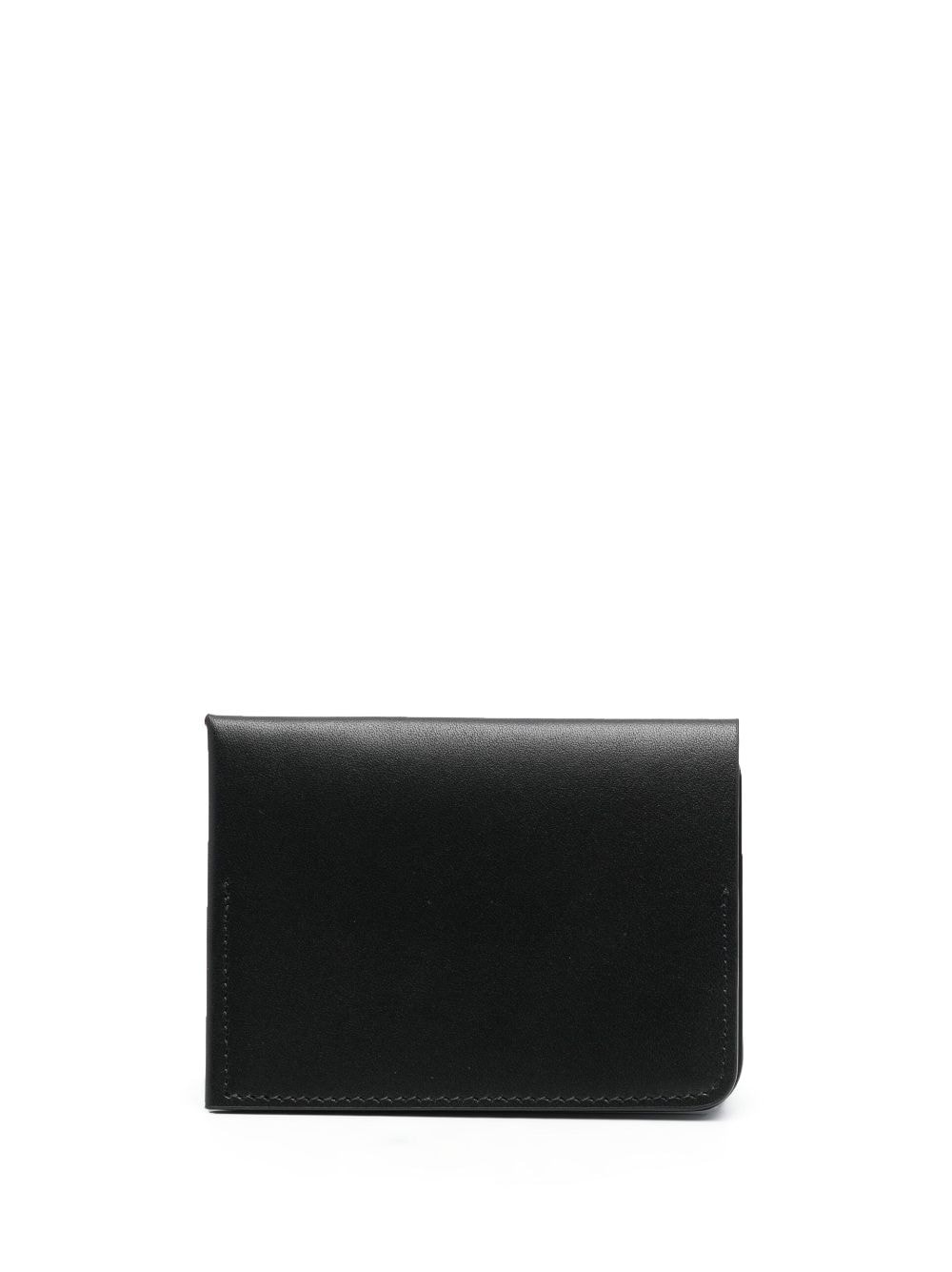 Jil Sander logo-print leather cardholder - Zwart