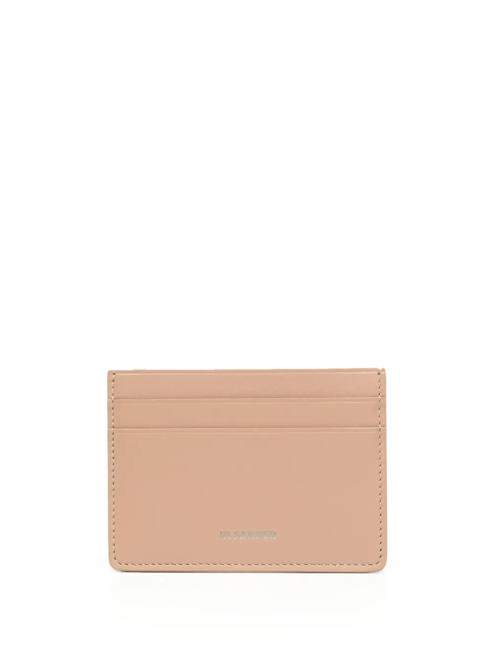 Jil Sander logo-lettering leather wallet - Neutrals