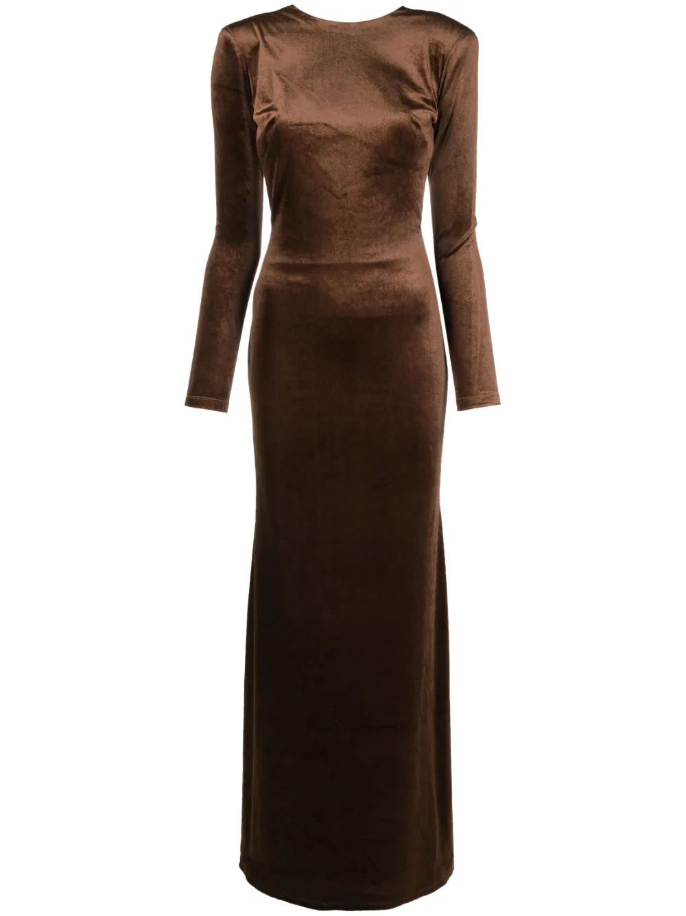 The New Arrivals Ilkyaz Ozel Avondjurk met satijnen afwerking Bruin