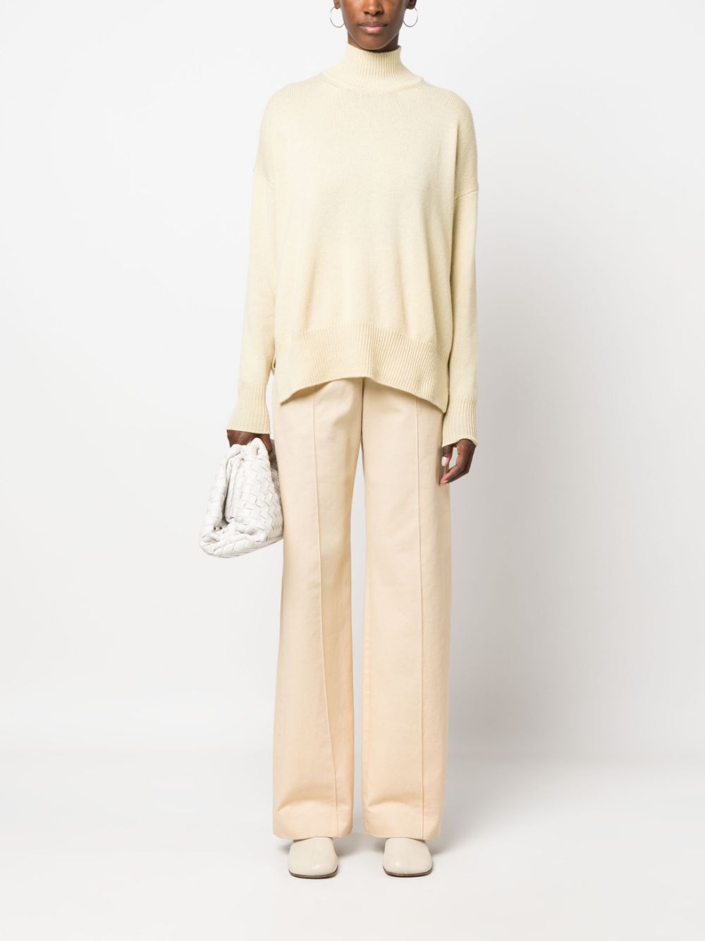 Shop Jil Sander Roll-neck Knit Jumper In Yellow