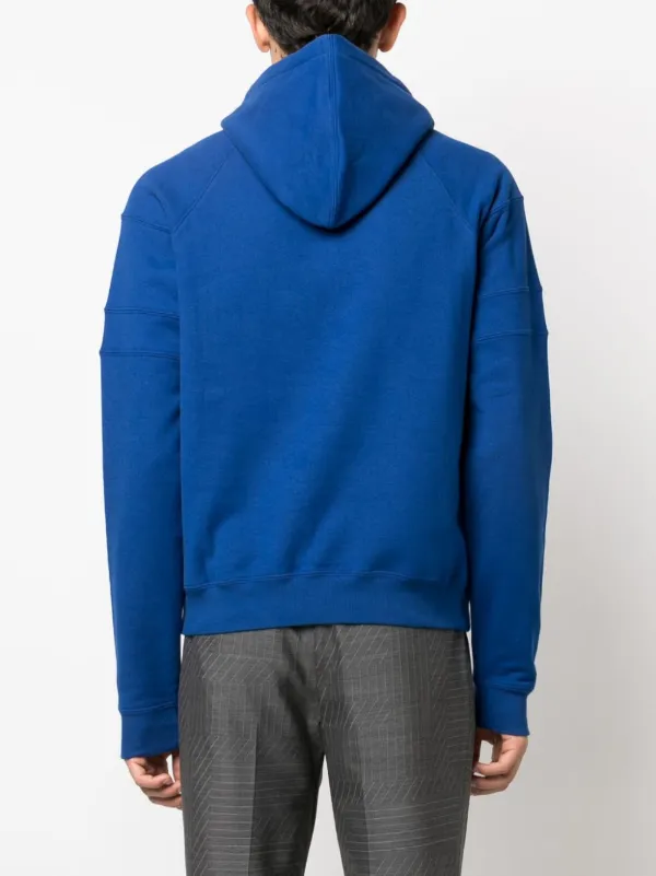 パーカー・フーディ SAINT LAURENT logo embroidered fleece hoodie SAINT LAURENT Logo-Embroidered Cotton-Jersey Hoodie for Men