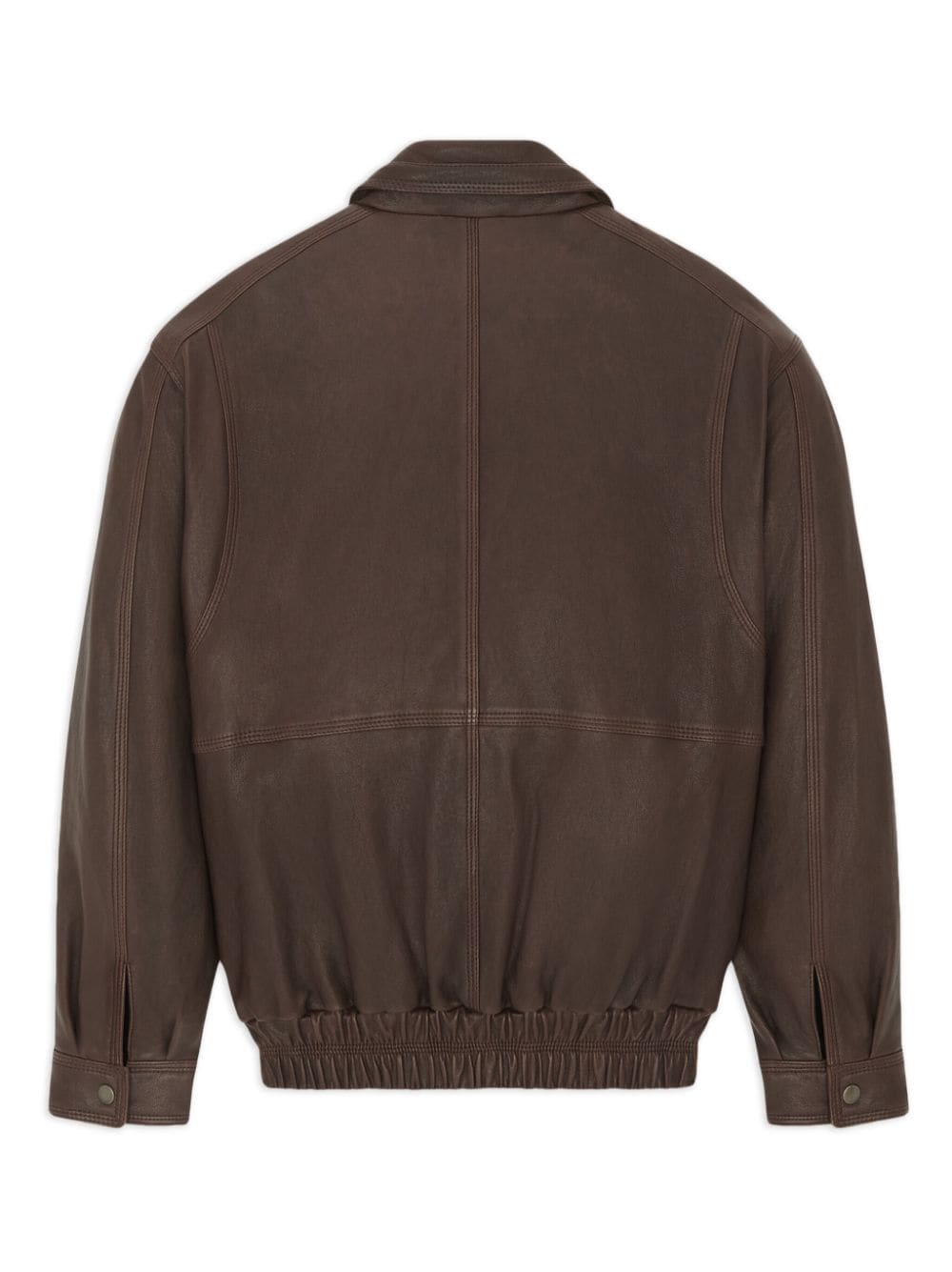 Image 2 of Saint Laurent spread-collar leather bomber jacket