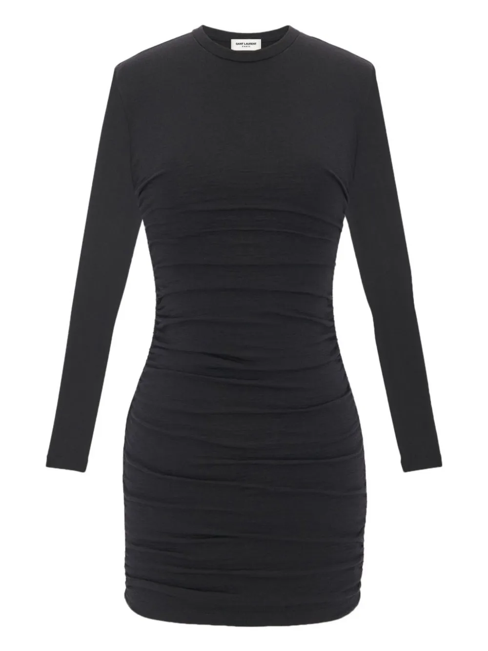 Saint Laurent draped-design wool dress · M