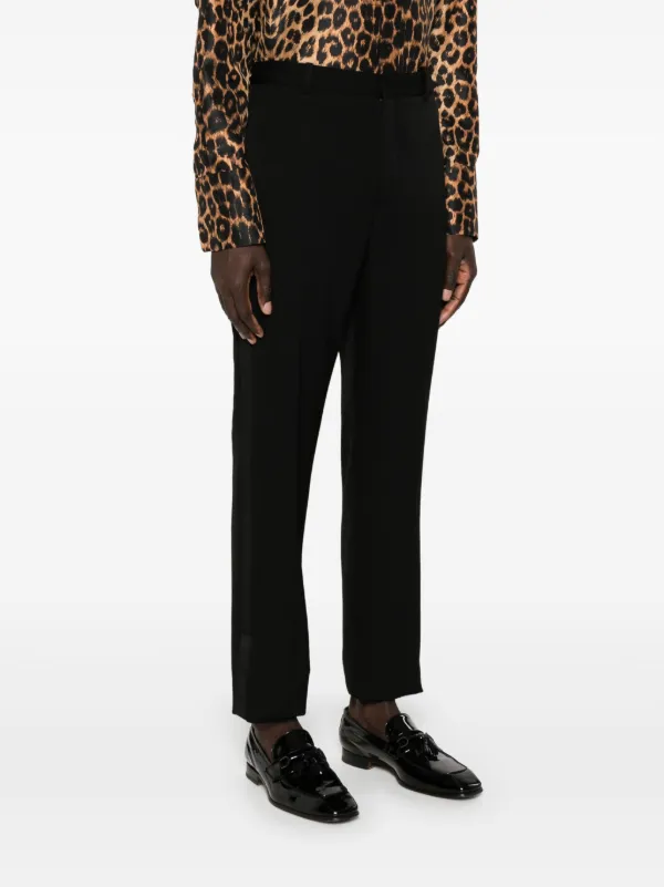 【送料&関税込】Saint Laurent Black Wool Pant pants in wool gabardine | Saint Laurent | YSL EN