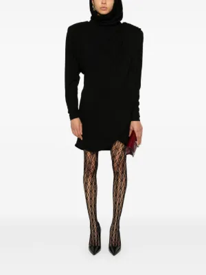 ワンピース Saint Laurent DRESS (729749Y5G98 2509) Saint Laurent Halter Neck Maxi Dress in Noir | FWRD