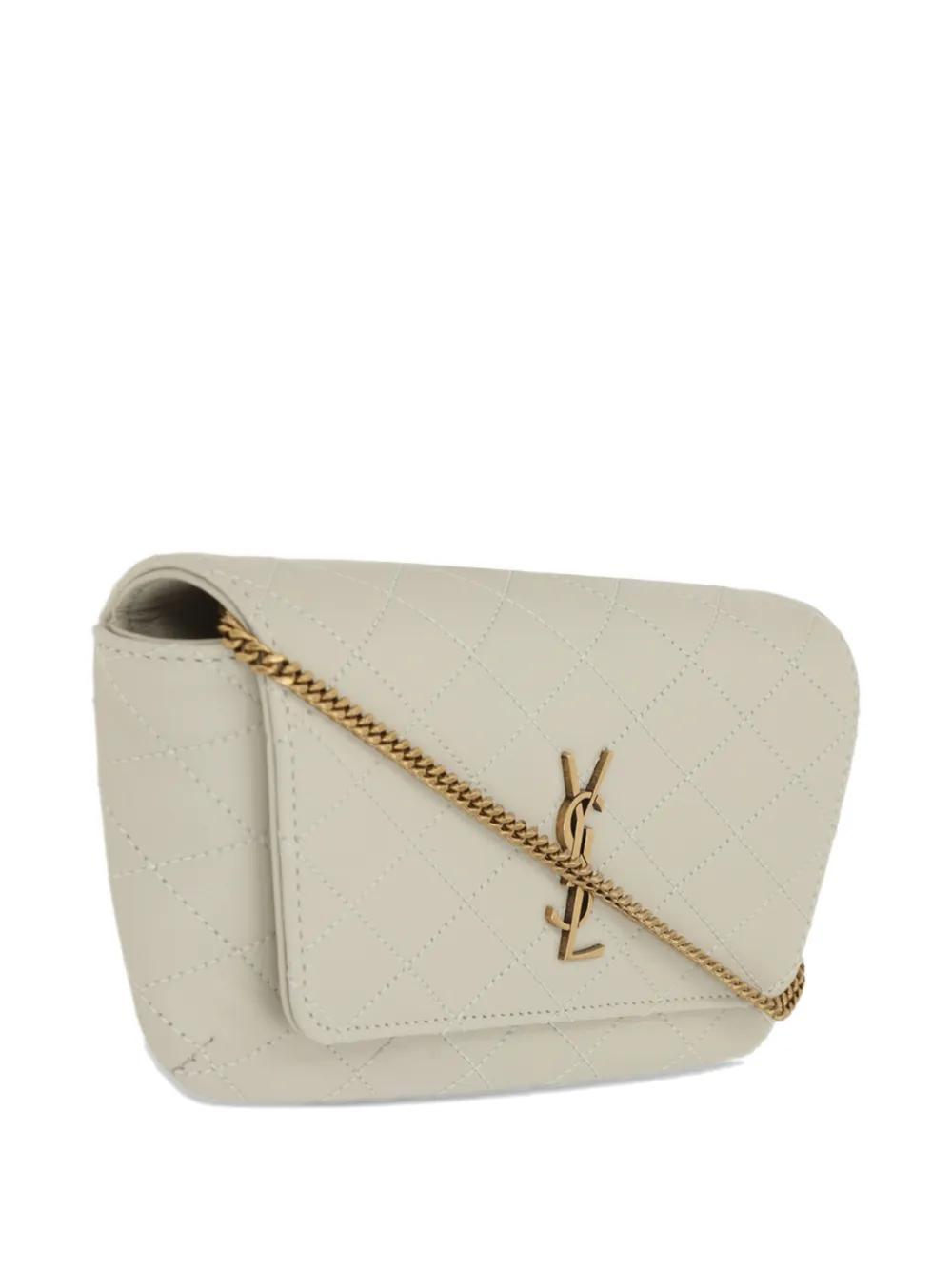 Saint Laurent Gaby gewatteerde telefoonhoes Beige