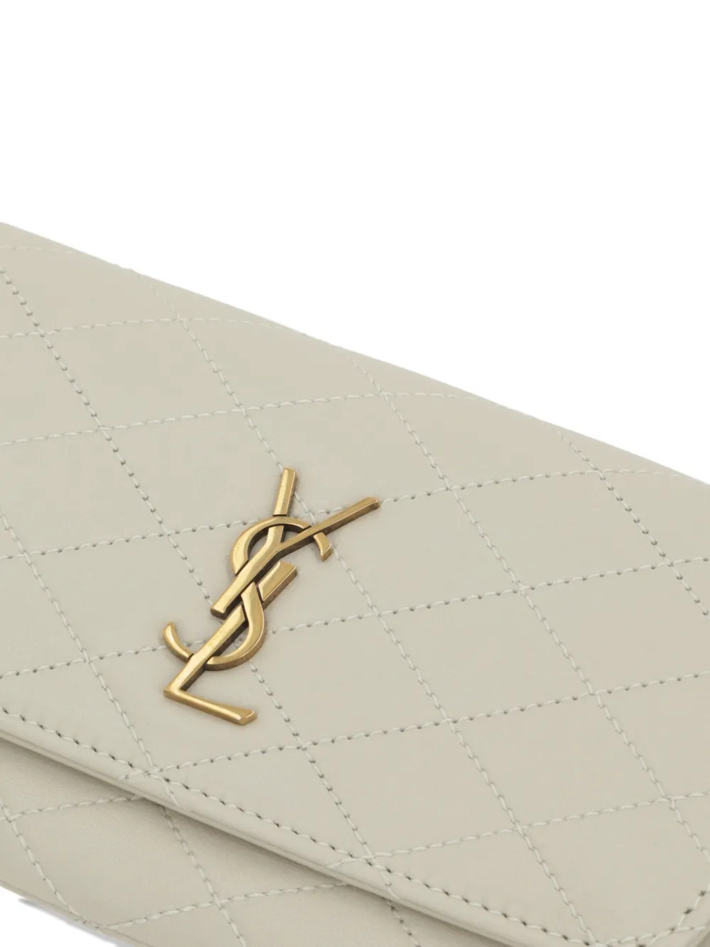 Saint Laurent Gaby gewatteerde telefoonhoes Beige