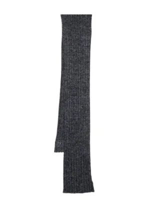 【Saint Laurent】ウールカシミヤフリンジスカーフ サンローラン エンブロイダリー スカーフ（カシミヤ） | Saint