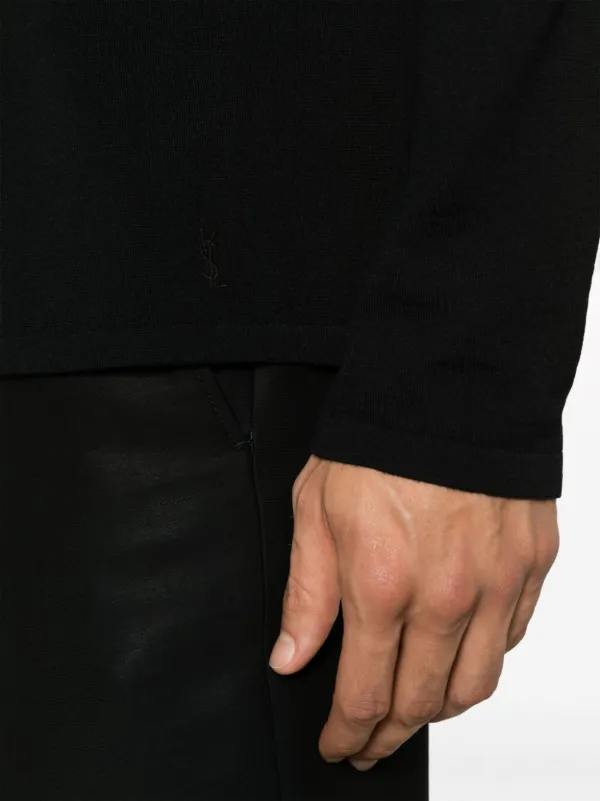 Saint Laurent ニット ポロシャツ | ブラック | FARFETCH JP