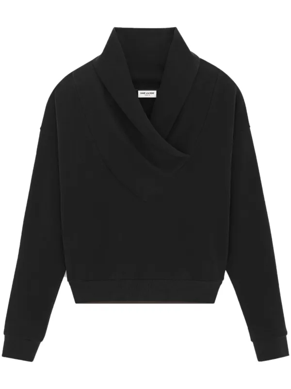 Shawl neck clearance sweatshirt