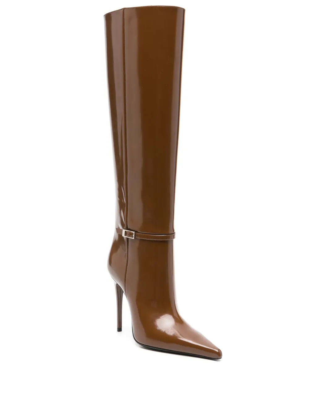  Saint Laurent Botas Hacker Con Tacón De 110 Mm - Marrón 