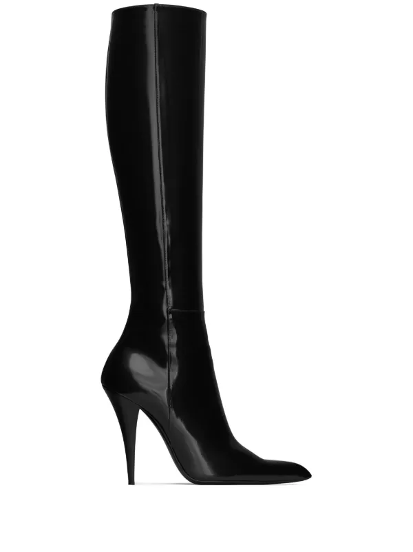 Saint Laurent Jones 110mm knee high Leather Boots Farfetch