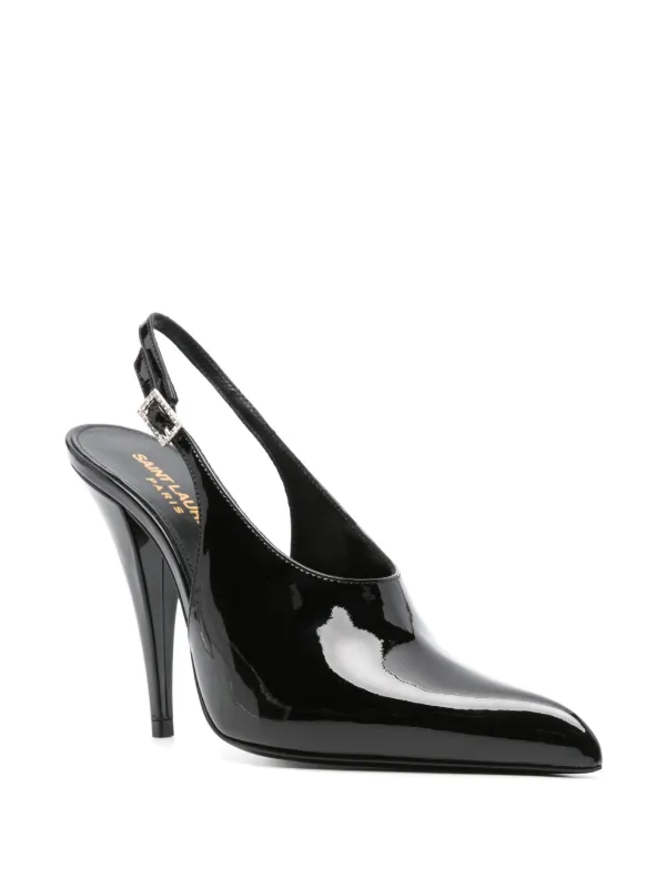 Saint Laurent 110mm Raven Pumps | Black | FARFETCH JO