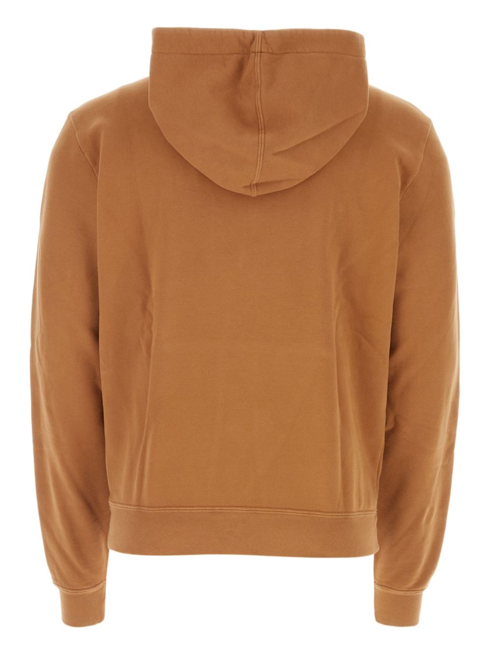 Saint Laurent logo-embroidered cotton hoodie - Orange