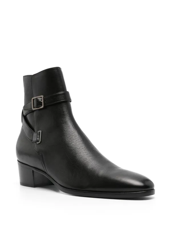 Saint Laurent Dorian Jodhpur 45mm Leather Boots Black FARFETCH AU