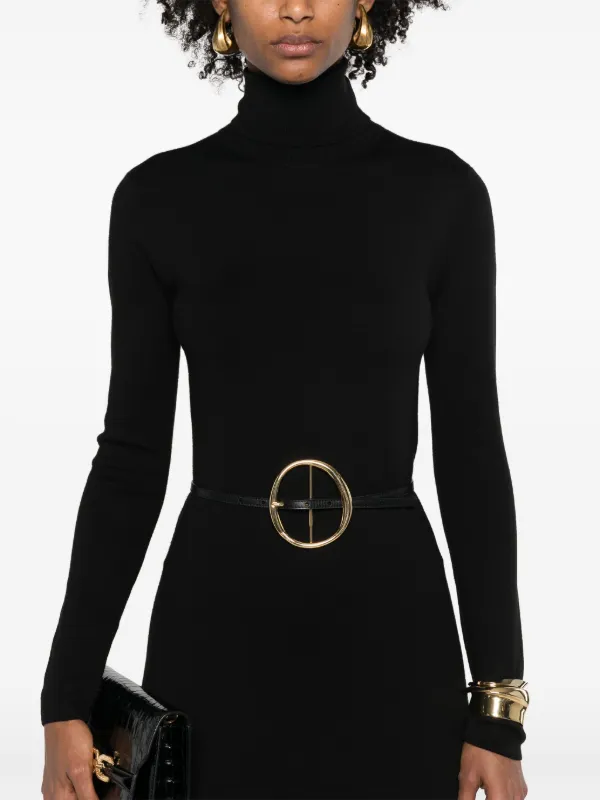 Saint Laurent ロングスリーブ ドレス | ブラック | FARFETCH JP