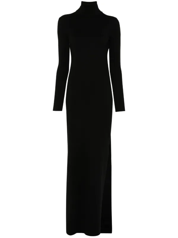 Saint Laurent long-sleeve Wool Dress | Black | FARFETCH