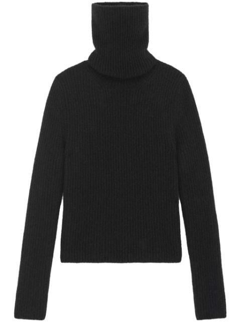 Saint Laurent roll-neck ribbed-knit jumper