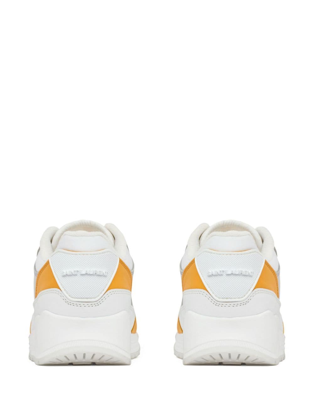 Shop Saint Laurent Bump Colour-block Sneakers In White