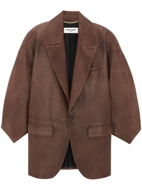 Saint Laurent single-breasted leather blazer