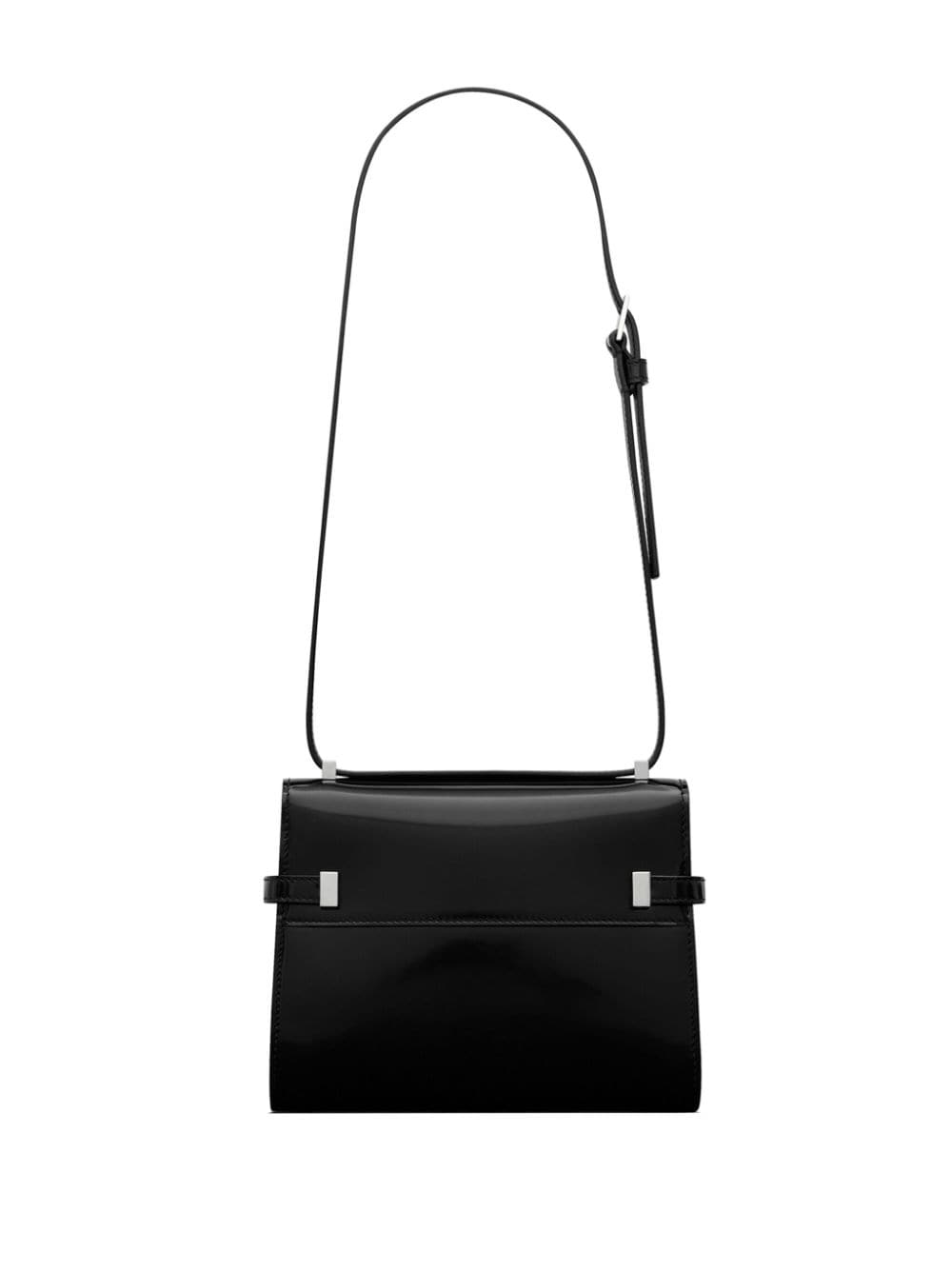 Shop Saint Laurent Mini Manhattan Leather Shoulder Bag In Black