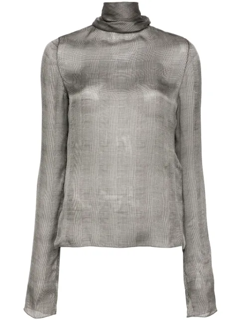 Saint Laurent checked blouse