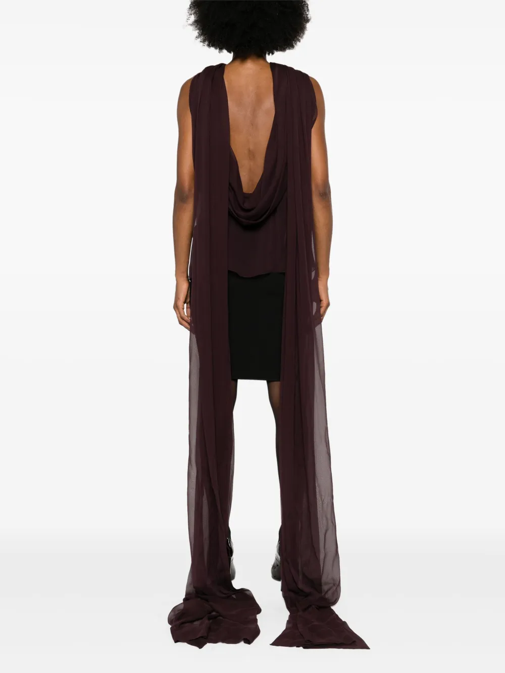 Saint Laurent Zijden blouse met oversized strik Rood