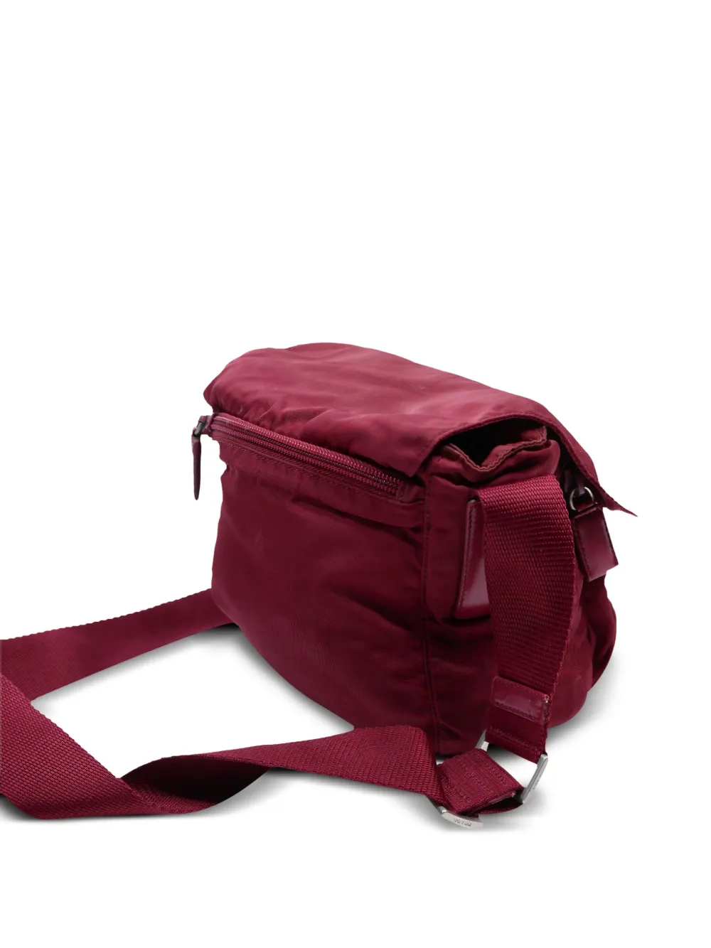 Prada Pre-Owned triangle logo messenger bag - Rood