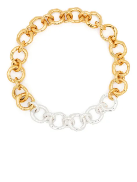 Jil Sander two-tone chunky chain necklace