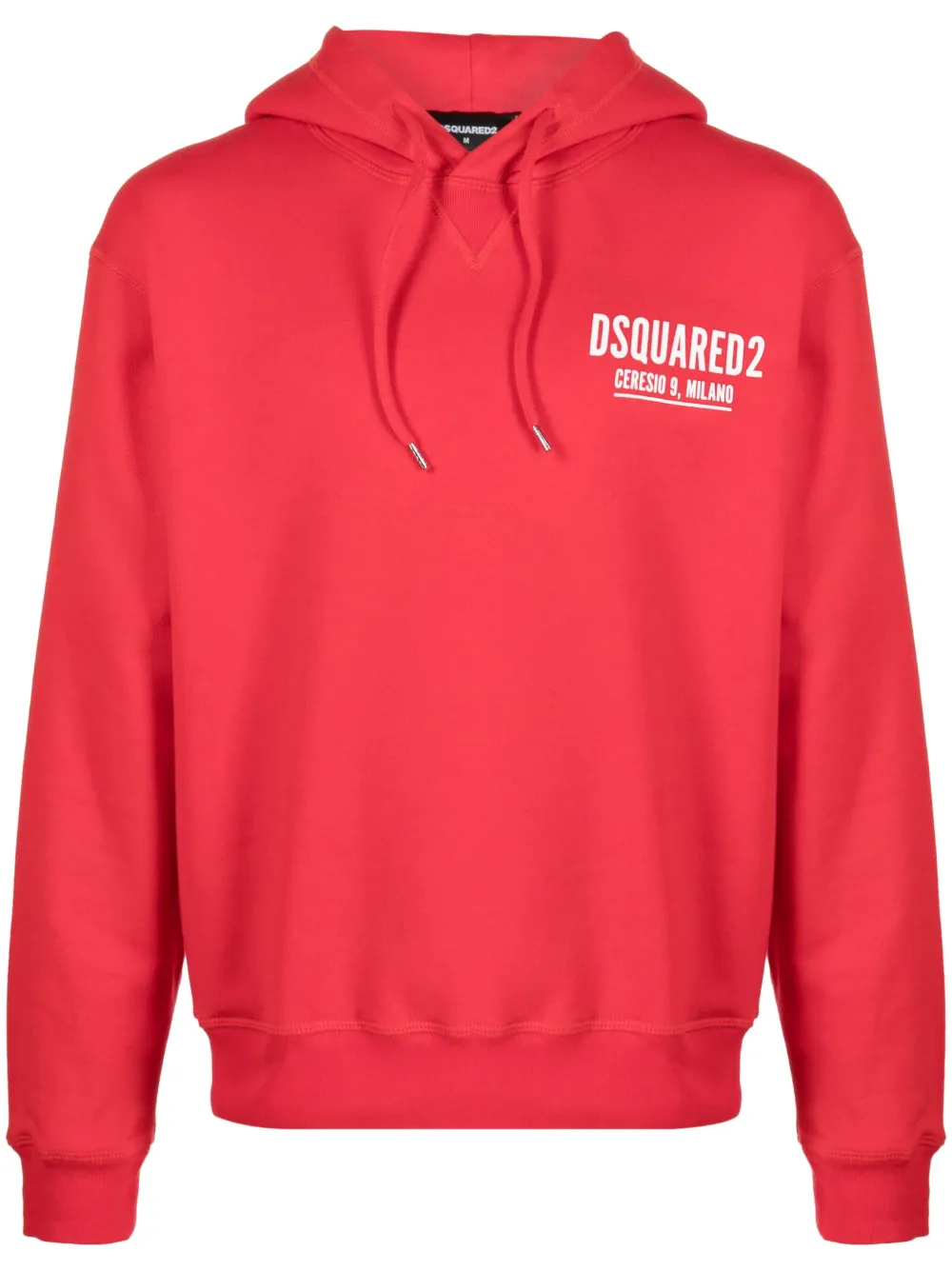 Dsquared2 Logo-print Cotton Hoodie In Red