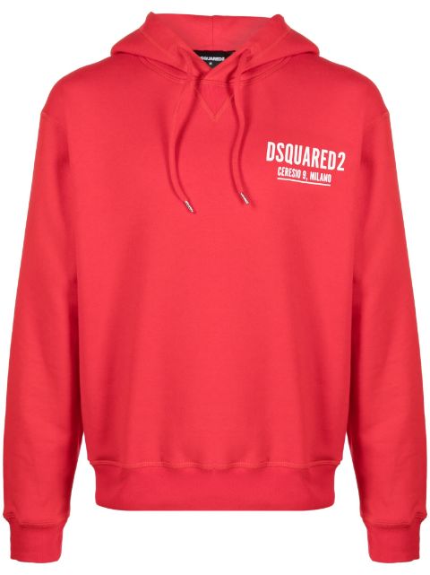 DSQUARED2 logo-print cotton hoodie Men