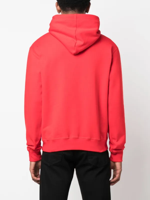 DSQUARED2 hoodie con logo estampado hombre Algodon M Rojo