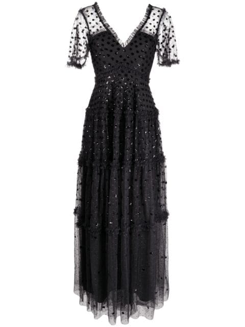 Needle & Thread Thea sequined maxi dress