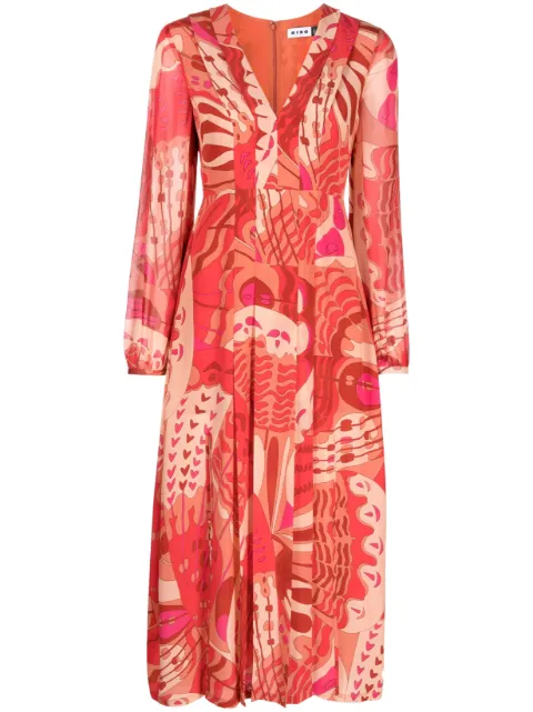 Rixo Camellia patterned-jacquard midi dress
