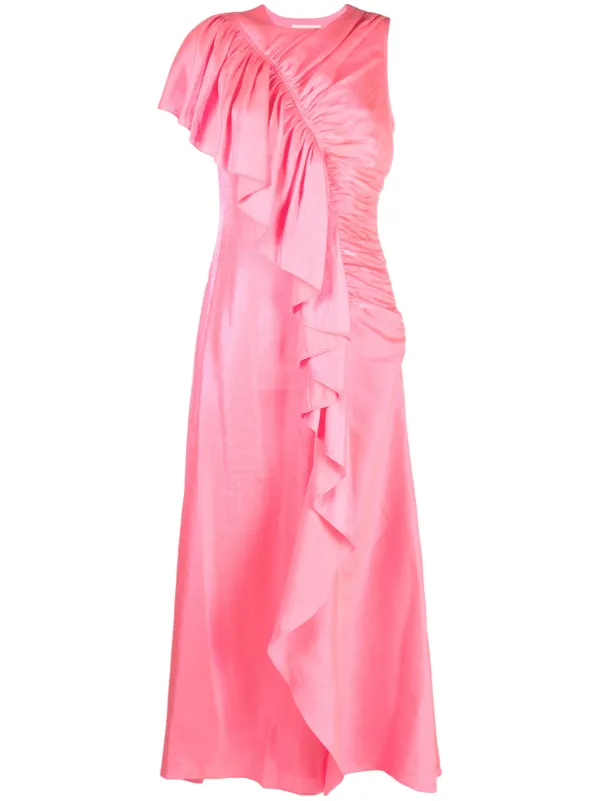 ulla johnson pink silk dress Ulla Johnson Boheme Silk Maxi Dress | Pink