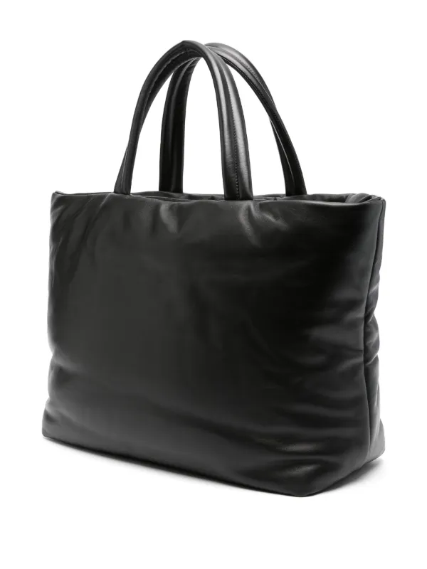 Saint Laurent logo-debossed Leather Tote Bag | Black | FARFETCH