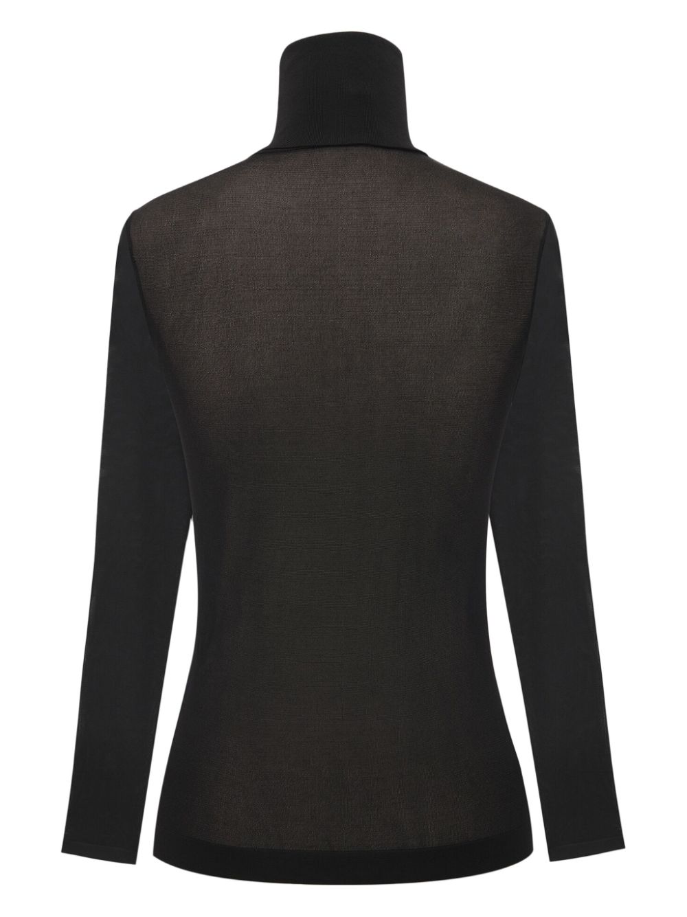 Shop Saint Laurent Roll-neck Long-sleeved Top In Black