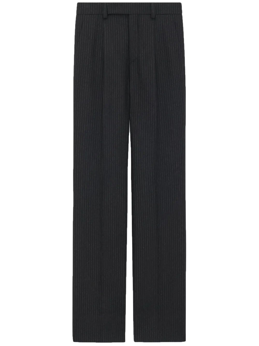 pinstripe straight-leg trousers