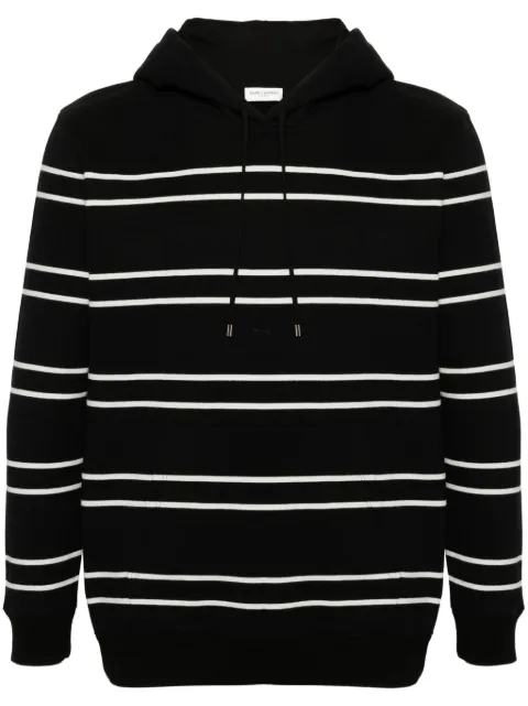 Saint Laurent hoodie con motivo de rayas