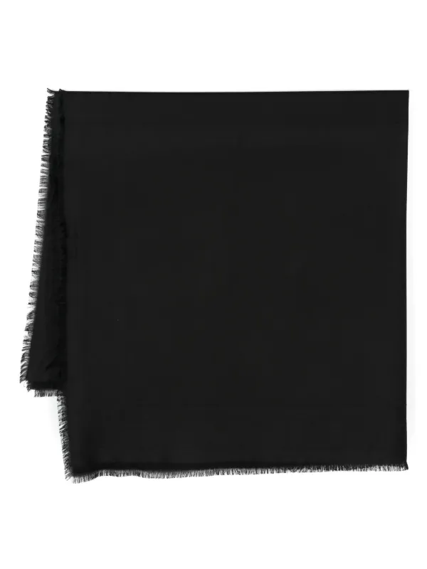 【Saint Laurent】シルクウール ロゴジャカードスカーフ シルクとウールのジャカード製 ラージサイズのスクエア