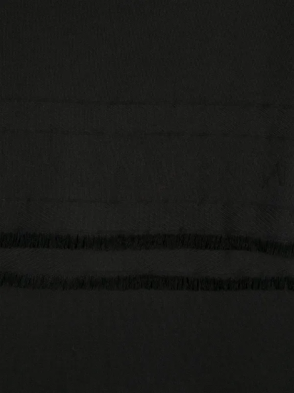 【Saint Laurent】ロゴジャカードスカーフ Saint Laurent ロゴジャカード スカーフ | ブラック | FARFETCH JP