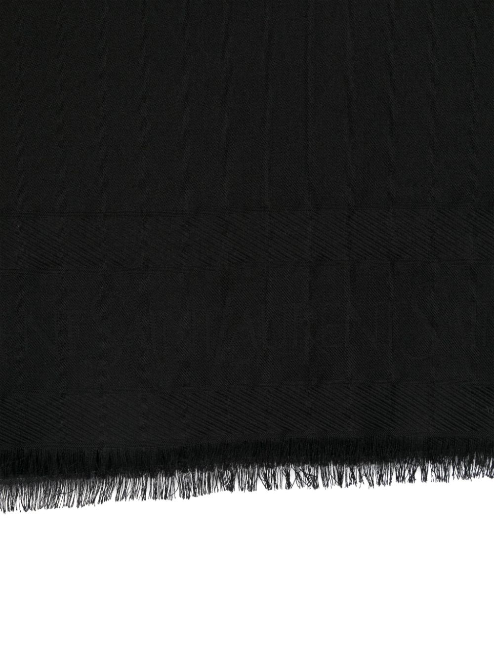 Saint Laurent logo-jacquard scarf - Black