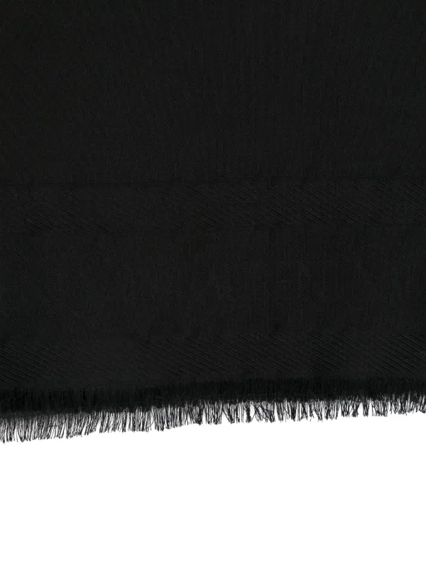 【Saint Laurent】ロゴジャカードスカーフ Saint Laurent ロゴジャカード スカーフ | ブラック | FARFETCH JP