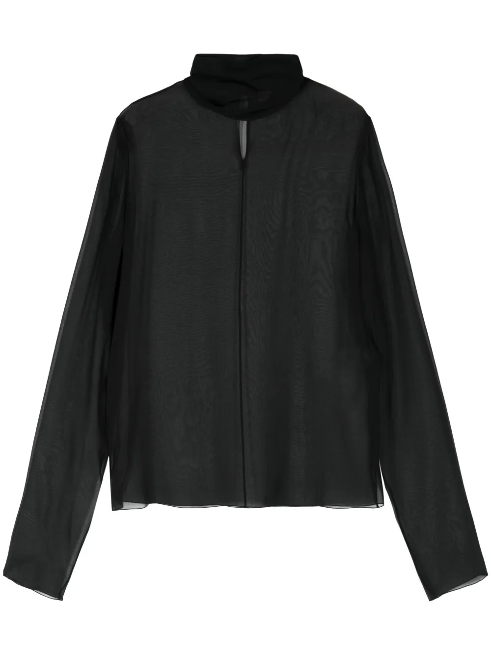 Saint Laurent Zijden blouse Zwart