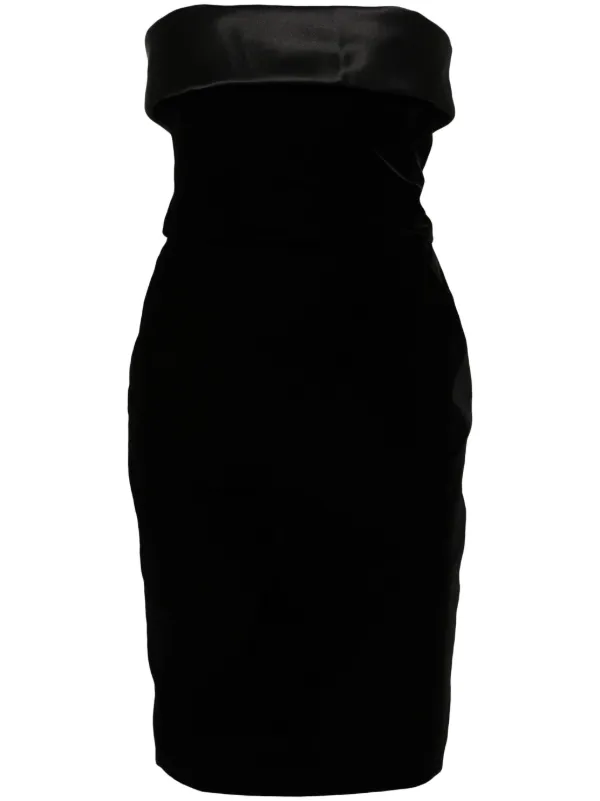 ワンピース SAINT LAURENT Two-Tone Velvet Mini Dress Saint Laurent Two-Tone Velvet Mini Dress – LOZURI®