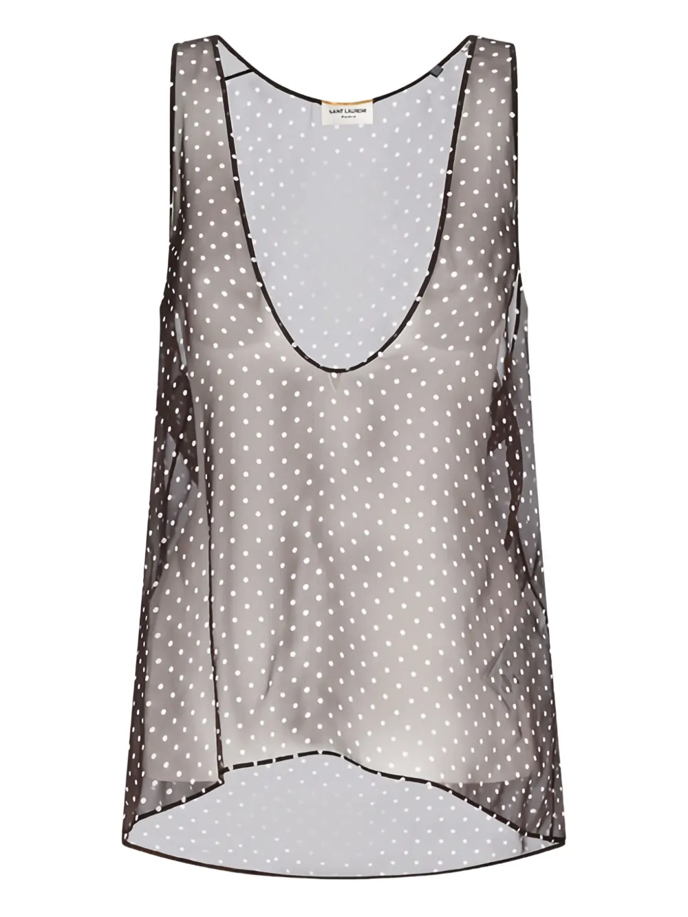 Saint Laurent Top met stippen Bruin