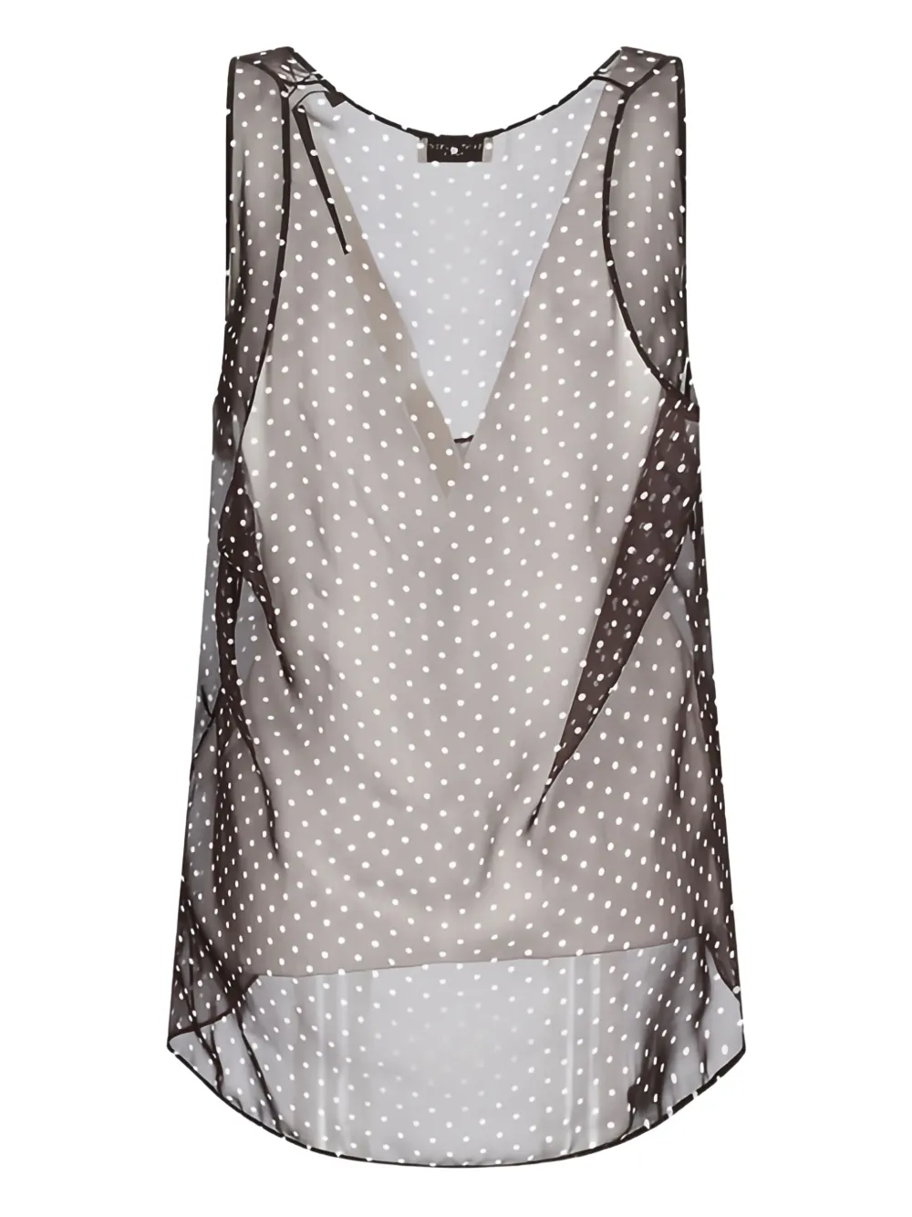 Saint Laurent Top met stippen Bruin