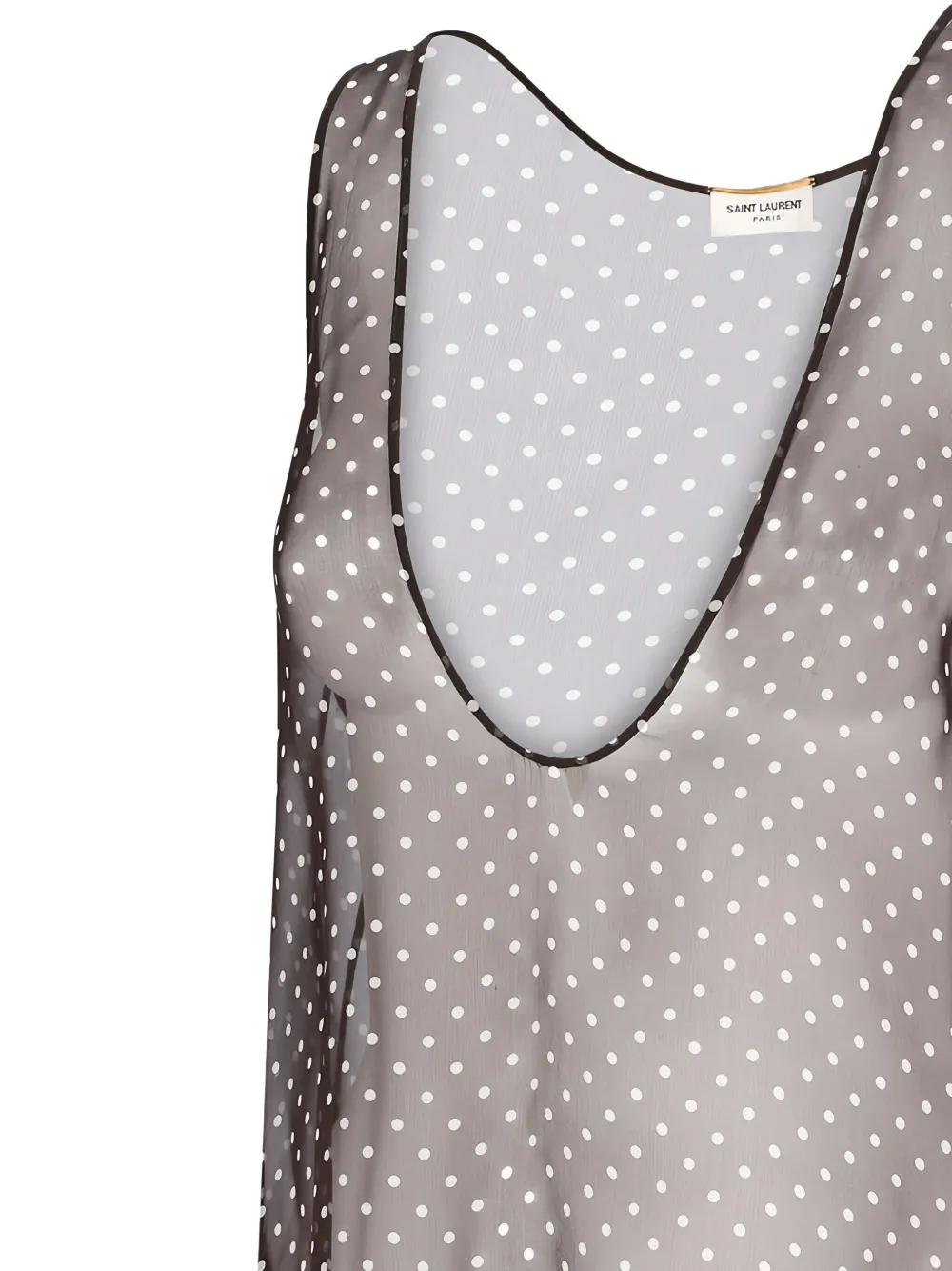 Saint Laurent Top met stippen Bruin