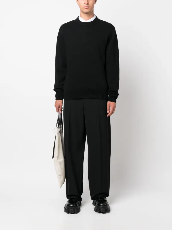 Jil Sander crew-neck Knitted Jumper | Black | FARFETCH
